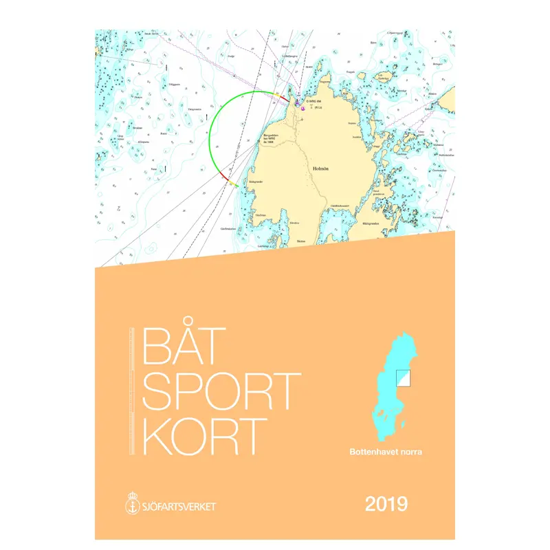 Bådsportsøkort Det Botniske Hav Nord i Sverige 2019