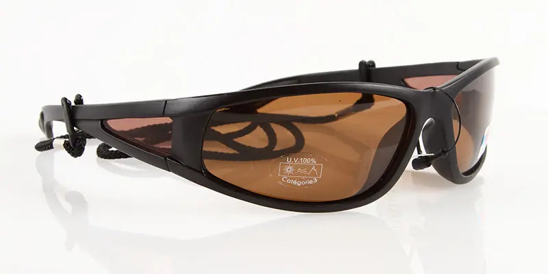 Solbriller sorte, UV400, Brunt glas