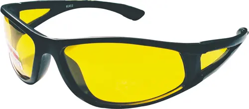 Solbriller Sorte, UV400, Gult glas